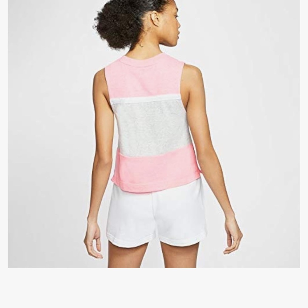 Nike Crew Neck Sleeveless Tank Top Women Size XS Bleached Coral - Picture 2 of 8